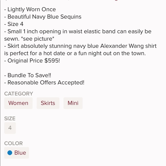 Alexander Wang sequin Faux wrap skirt - Picture 8 of 8